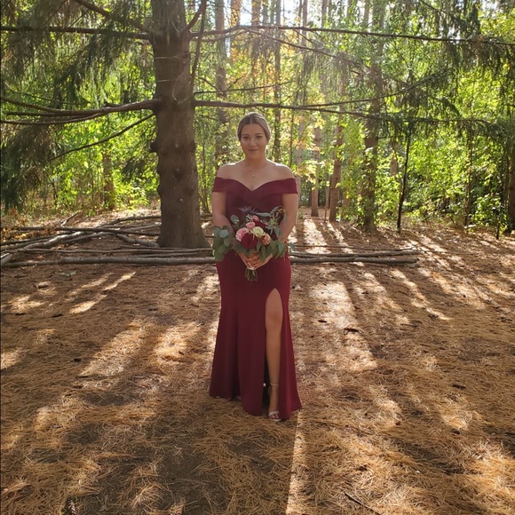 Burgundy Dress Size 8/10 - Picture 2 of 6